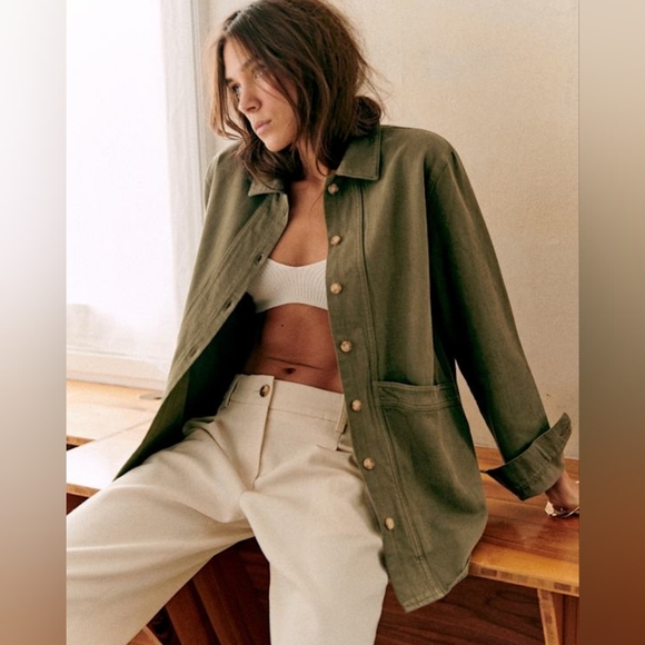 Sezane Jackets & Blazers - Sezane Will Jacket In Olive Green